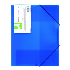 Teczka Q-Connect A4 PP z gumką, Niebieska